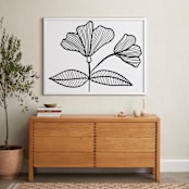 "doodle flowers" - Art Print in black by Ramoncita - aticnomar - In a Room
