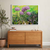 "Toronto Alliums" - Art Print in Light Green by Annie Seaton - In a Room