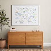 "Grand Teton National Park Map" - Art Print in Dark Blue by Megan Kelso - In a Room