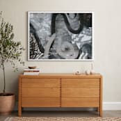 "Black and White Vapor Series 3" - Art Print in Black and White by Angela Simeone - In a Room