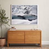 "Jökulsárlón3" - Art Print in Ice Grey by Miranda Mol - In a Room