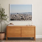 "Downtown San Francisco" - Art Print in Sky Blue by Annie Montgomery - In a Room