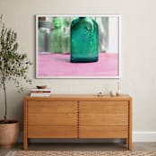 "Glassy" - Art Print in Emerald Blue-Green by Debra Pruskowski - In a Room