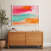 "Neonscape" - Art Print in Hot Pink by Lindsay Megahed - In a Room