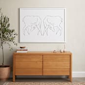 "Sisters" - Art Print in Black and White by Michelle Waldie - In a Room