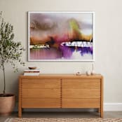 "Landsplashes Series : Bridge" - Art Print in Purple by Marta Spendowska - In a Room