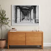 "Pier Through" - Art Print in Black and White by Shannon Howard - In a Room