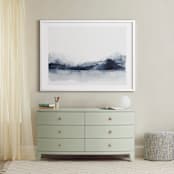 "Alaska from Sea" - Art Print in Navy by Kelsey McNatt - In a Room