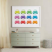 "Rainbow Bugs" - Art Print in Rainbow by Jessie Steury - In a Room