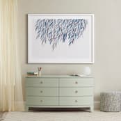 "Dreaming of Leaves" - Art Print in White by Priscilla Lee - In a Room
