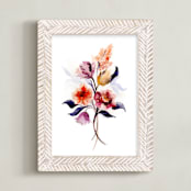 "Grecian Floral" - Art Print in Multi by Olivia Kanaley Inman - Framed