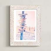 "Summer Getaway" - Art Print in Himalayan Pink Salt by Rega - Framed