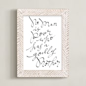 "Mother" - Art Print in modern calligraphy by Natalie Groves - Framed