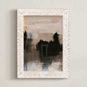 "Deserted Place Series 4" - Art Print in Earthtones by Angela Simeone - Framed