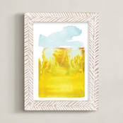 "Broken Series 2" - Art Print in Yellow by Chelsey Scott - Framed