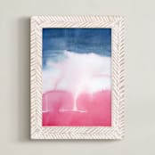"The Calm" - Art Print in Stormy Blue by Chelsey Scott - Framed