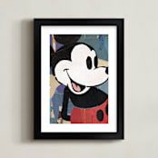 "Paper Mickey" - Art Print in Black by Sumak Studio - Framed