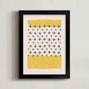 "Positivity" - Art Print in Saffron by Rochelle Renee - Framed