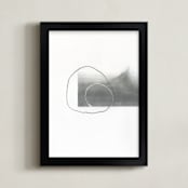 "Abstract drawings I" - Art Print in White by Kirsta Benedetti - Framed