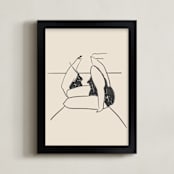 "Diving Board" - Art Print in Ivory by Katie Spak - Framed