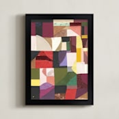 "A quilt for Sonia D" - Art Print in Grape by Erin McCluskey Wheeler - Framed