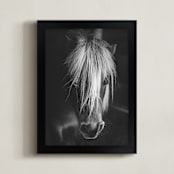 "Solitude Gaze" - Art Print in Shadow by Jamie Lollback - Framed