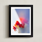 "Flora Prism" - Art Print in True Red by Aralyn Griesbach - Framed
