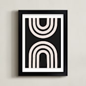 "Arcs II" - Art Print in Midnight Black by Iveta Angelova - Framed