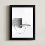 "Abstract drawing II" - Art Print in White by Kirsta Benedetti - Framed