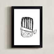 "Packed Like Sardines" - Art Print in Ink by Annie Montgomery - Framed