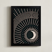 "This Side of the Equator II" - Art Print in Nighttime by ThirtyOne Illustrations - Framed