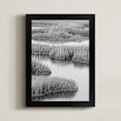 "Marshlands 2" - Art Print in Black & White by Elizabeth Pyle - Framed