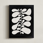 "Black Plant II" - Art Print in Chalkboard Black by Alisa Galitsyna - Framed