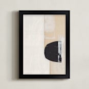 "Magnetic Fit 2" - Art Print in Pale Sand Beige by Alisa Galitsyna - Framed