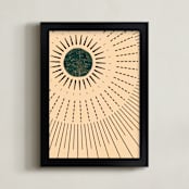 "This Side of the Equator I" - Art Print in Daytime by ThirtyOne Illustrations - Framed