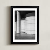 "Curves and Squares 2" - Art Print in Black & White by lulu and isabelle - Framed
