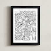 "Criss Cross" - Art Print in Midnight by raven erebus - Framed