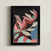 "Magnolia Majesty" - Art Print in Dusted Rose by cyrille gulassa - Framed