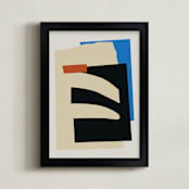 "Dual Perspectives 2" - Art Print in Soft Sand by Stefania Copertini - Framed