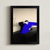 "El Abrazo" - Art Print in Royal by jinseikou - Framed