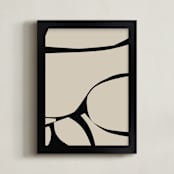 "Obscure Sonder" - Art Print in Putty by Deborah Velasquez - Framed