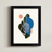 "Organic Curves I" - Art Print in Sky by Field and Sky - Framed