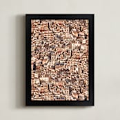 "Little Town" - Art Print in Mild Contrast by David Michuki - Framed