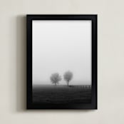 "Couple in the Fog" - Art Print in Morning Grey by Gabrial Reising - Framed