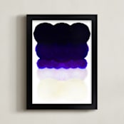 "Night Cap" - Art Print in Night Blue by HAPI ART - Framed