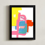 "Composition 2" - Art Print in Electric Cotton Candy by Jaime Derringer - Framed