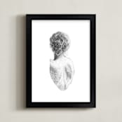 "Figure Drawing No.17" - Art Print in Graphite by Jess Blazejewski - Framed
