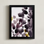 "Mineral" - Art Print in Deep Plum by Kelly Ventura - Framed