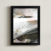 "Earthen" - Art Print in Straw by Melanie Severin - Framed