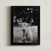"Annie Moffat" - Art Print in Grey by Amy Carroll - Framed
